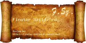 Finster Szilárd névjegykártya