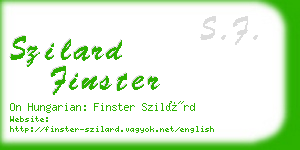 szilard finster business card